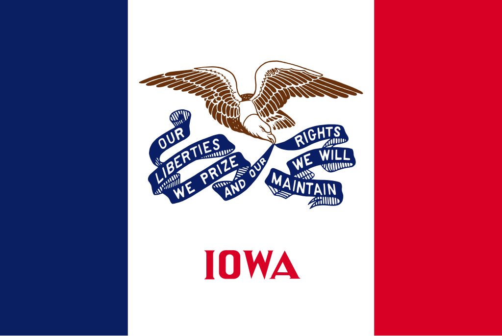 The state flag of Iowa